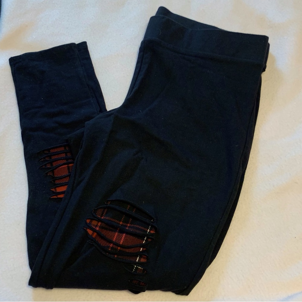 Torrid PREMIUM LEGGING Slashed Plaid Underlay